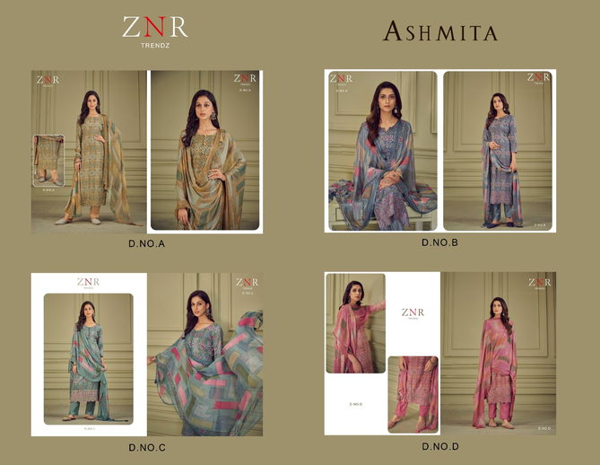 Znr Ashmita New Exclusive Wear Designer Printed Salwar Suits Collection